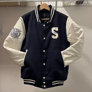 SEOUL NATIONAL UNIVERSITY (SNU) Varsity Jacket - Navy & White - Size M
